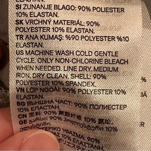 H&M Faux Suede Pocket Zippered Sleeve Gray Moto Jacket Size 4 - Picture 11 of 12